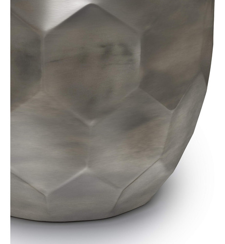 Mesa Auxiliar Industrial De Metal 40 Cm Plata Antigua