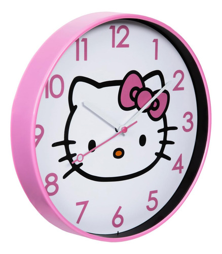 Reloj De Pared Hello Kitty De Plástico, 24.8 Cm