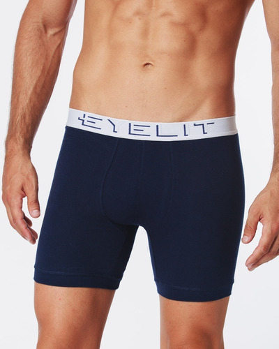 Imagen 4 de 9 de Boxer Eyelit Algodón Con Lycra Pierna Larga 526- Pack X 3