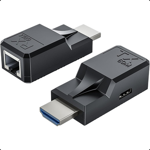 Extensor Hdmi 60mt Via Cabo Rede Full Hd 1080p Plug & Play