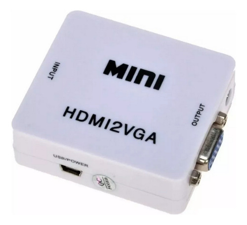 Convertidor Adaptador Hdmi A Vga Cable Usb Audio Conversor