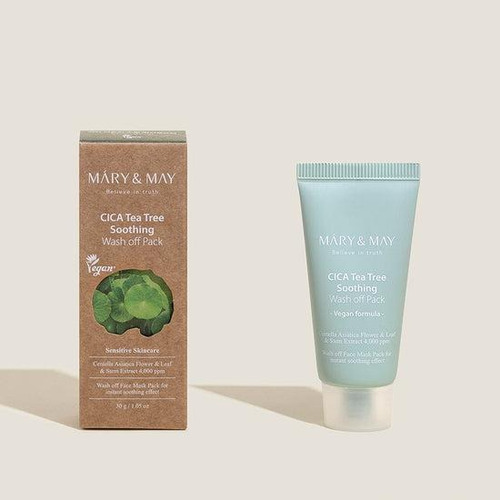 Mary&may Cica Tea Tree Soothing - Mascarilla Facial 30 G Tipo De Piel Todo Tipo De Piel