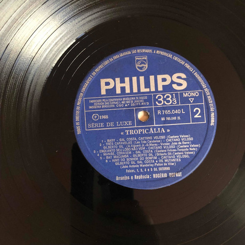 Lp Vinil Tropicália Mono Raro Caetano Gil Gal Tom Ze (Usado)