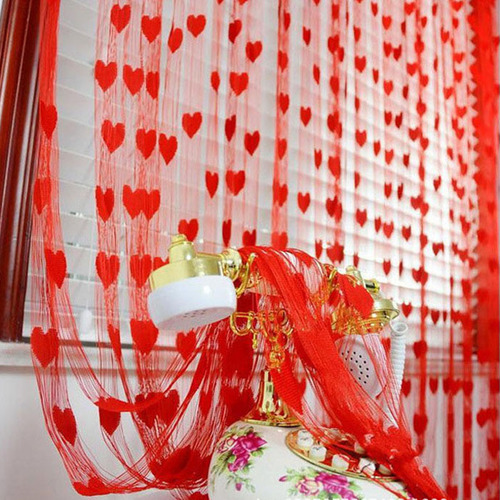 Cortina Q Cute Heart Line Tassel String Door Window Room Val