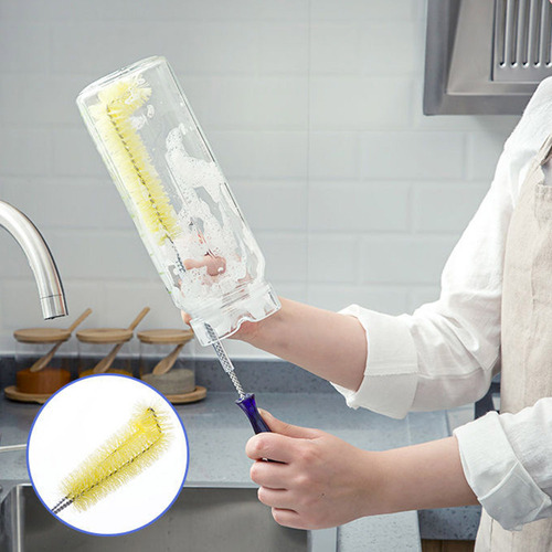 - Cepillo Flexible Para Limpiar Botellas Con Mango Largo, 2