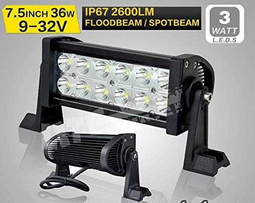 Xtremepowerus 36w Led Light Bar Combo Barra De Luz De Doble