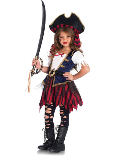 Disfraz Talla X Small Para Niña Pirata Del Caribe Halloween