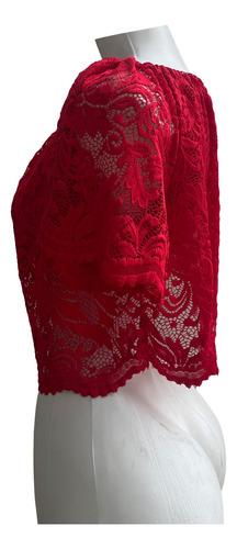 Blusa Top Bordado De Flores