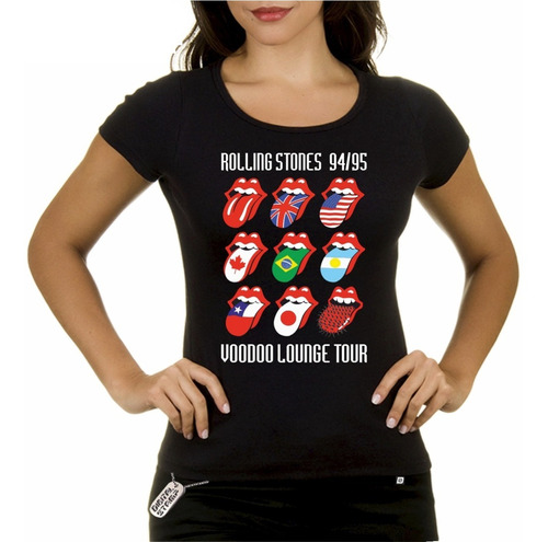 Remera Mujer Rolling Stones Voodoo 11 Rock Digital Stamp Dtg