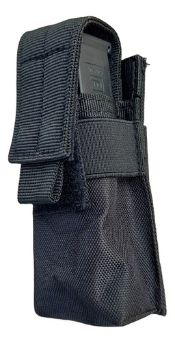 Pouch Multiuso Edc Porta Cargador Cinturón Molle Policial Negro