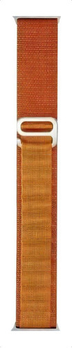 Pulseira Compatível Com Apple Watch Nylon Loop Alpina Cor Laranja 42 ao 49mm