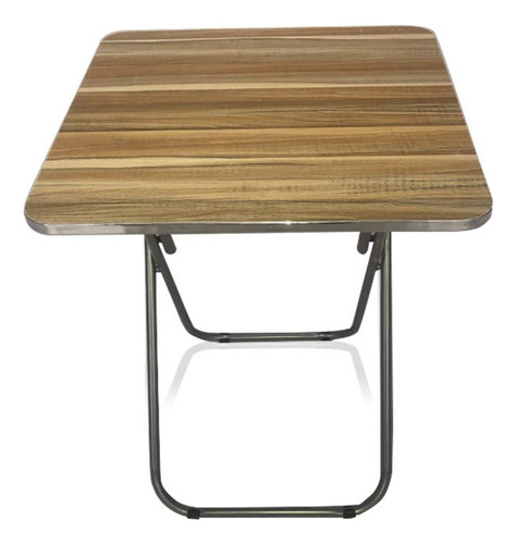 Mesa Simil Madera - Cuadrada Plegable 60 Cm Color Marrón