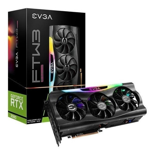 Tarjeta de video Nvidia Evga  FTW Gaming GeForce RTX 30 Series RTX 3080 10G-P5-3897-KR 10GB