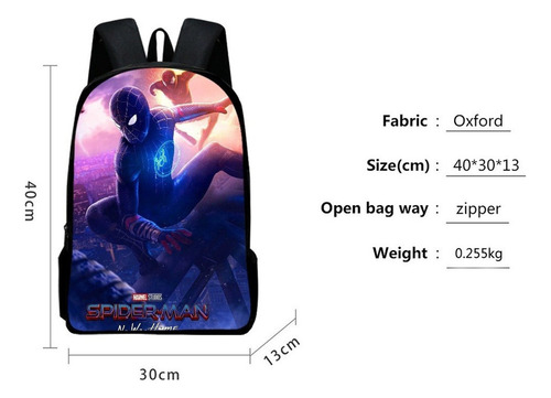 F Juego De Mochila Escolar Spiderman De 3 Piezas For Niños