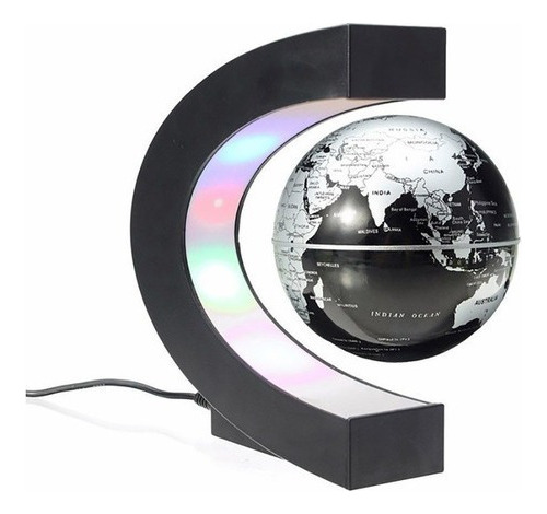 Lámpara De Mesa Led Magnética Flotante Globo Planeta Tierra.