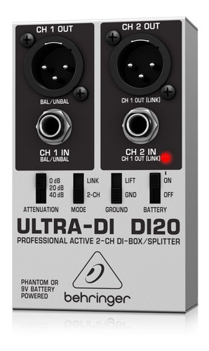 Behringer Ultra-di Di20 Caja Activa Directa Direct Box