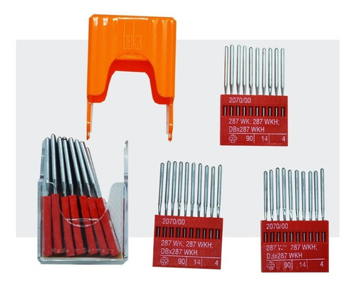 100 Agujas Beka 287wk Punta R Para Bordadora Industrial