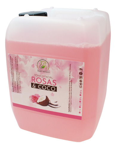 Agua De Rosas Con Coco Hidratante Facial 10 Litros Momento De Aplicación Día/noche Tipo De Piel Todo Tipo De Piel