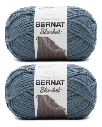 Manta Bernat Stormy Green De Hilo, 2 Unidades, 300 G/10,5 Oz