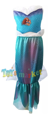 Disfraz La Sirenita Ariel Con Remera Disney New Toys
