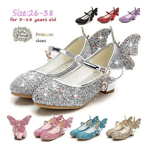 Zapatos De Baile Tipo Zapatilla De Cristal For Niña