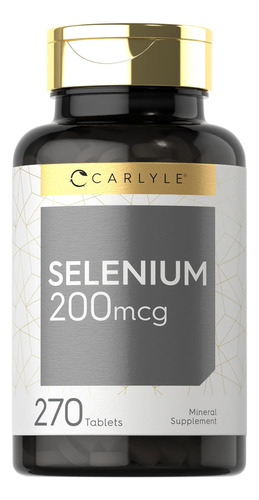 Selenio 200 Mcg Suplemento Vegetariano Carlyle 270 Tabletas