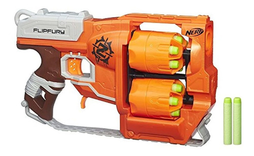 Nerf Flipfury Pistola Para Matar Zombies Anaranjado