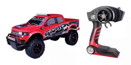 Carro Controle Remoto Para Criança Racing Raptor Vermelho