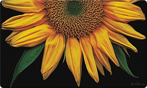 Felpudo Girasoles Negro 18x30 