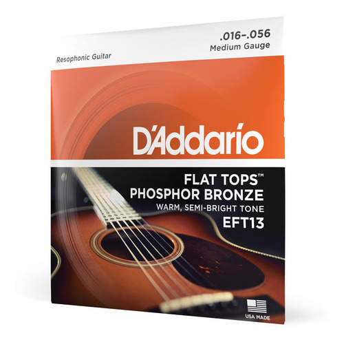 Encordoamento Violão Aço .016 D'addario Flat Tops Eft13