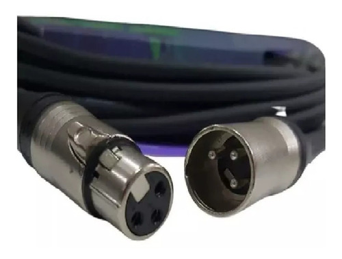Kit 3 Cabos Kato De Microfone K2 Xlr Xlr Preto 10 Mt (3 Un)