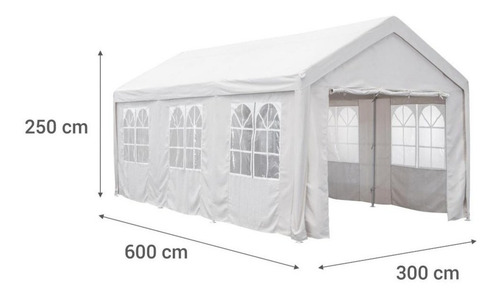Imagen 7 de 7 de Toldo Con Cortinas Para Eventos 3x6mt Blanco