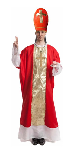 Gorro Disfraz De Papa Vaticano Religión Católica Fiestas