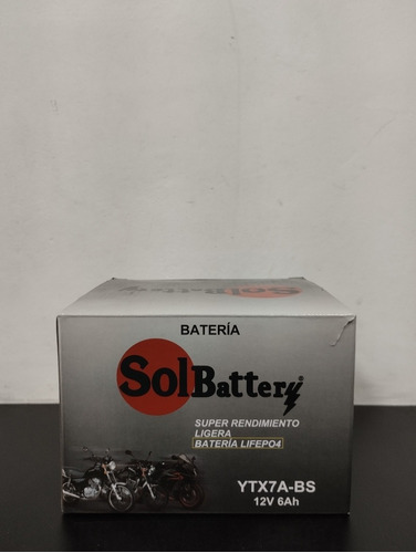 Bateria Solbattery Ytx7a-bs C/acido. Bera, Empire, Scooter