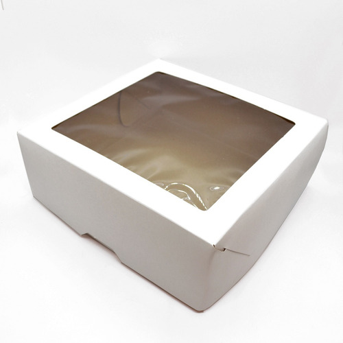 Cajas Blancas Con Visor 21x21x8 Para Desayunos X 10 Und.