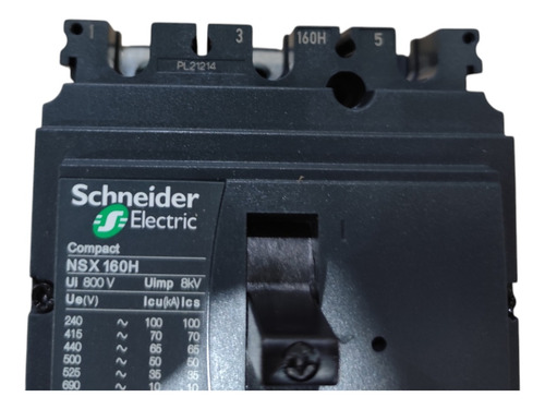 Disjuntor Nsx160h Mic 2.2g 160a 3p C16h3 - Schneider