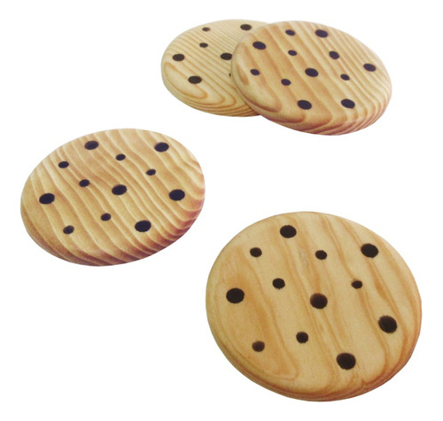 Portavasos De Madera Galleta Base Tazas Porta Vasos