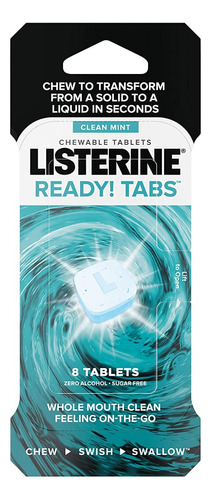 Listerine Chewable Tablets Tabletas Masticables Clean Mint