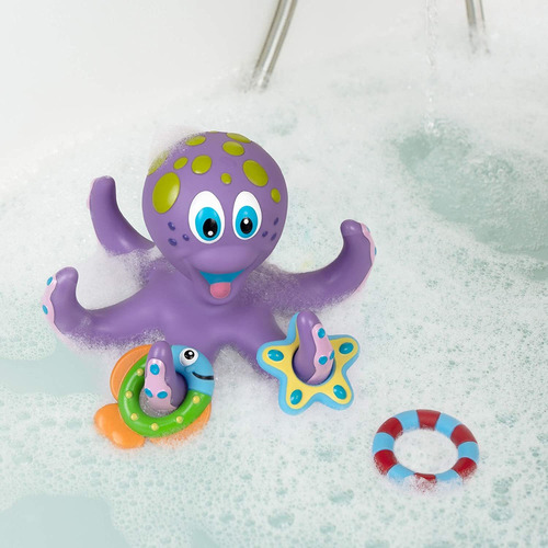 Imagen 5 de 7 de Nuby Pulpo Flotante 3 Anillos De Aro Juguete Interactivo Bañ