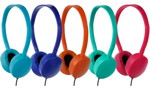 Paquete De 5 Auriculares Infantiles Granel Escuela, Bib...