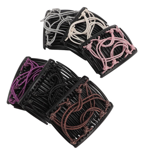 Peineta Elástica, Paquete De 6 Peines Para Mujer, Accesorios