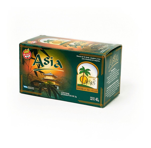 Te Asia Te Verde Anis Jengibre Oasis X20 Saquitos