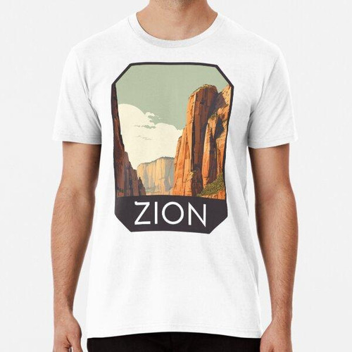 Remera Arte De Viaje Vintage Del Parque Nacional Zion Algodo