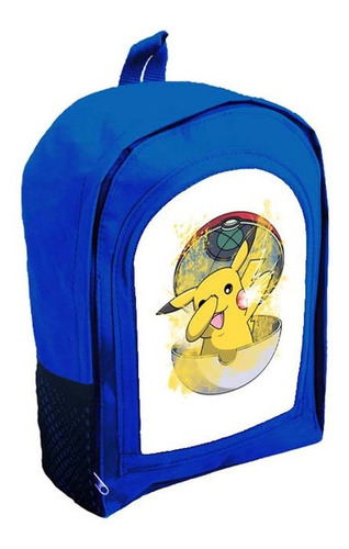 Mochila Azul Infantil  Nena Nene Pikachu Tt243