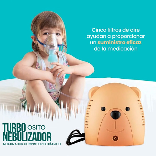 Nebulizador De Compresor Pediatrico/infantil Con Accesorios
