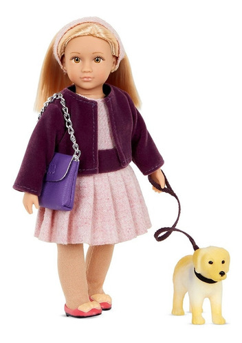 Imagen 2 de 8 de Lori Muñeca Hazel 16cm Con Mascota Perro Golden Retriever