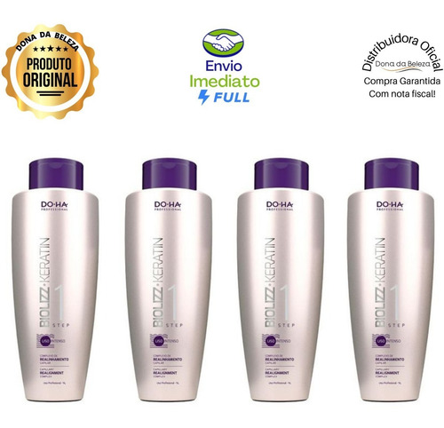 Imagem 1 de 2 de 4 - Passo 1 Escova Progressiva Biolizz Keratin Doha
