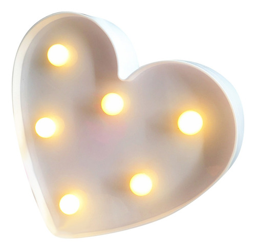 Letrero De Luz Led En Forma De Corazón Con Bombillas Lámpara