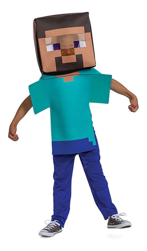 Disfraz Talla (10|12) Para Niños De Steve Minecraft