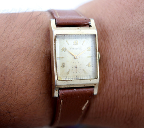 Relogio De Pulso Longines Quadrado Folheado Ouro 10k J22491
